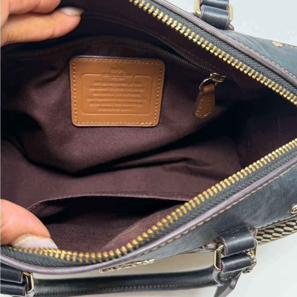 Coach Black and Cream Mini Satchel - Picture 8 of 8